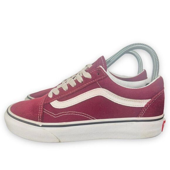 Vans Old Skool Suede / Canvas Burgundy / White Women's 6.5 - Picture 2 of 13
